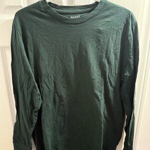 Old Navy Men's Dark Green Long Sleeve Tee